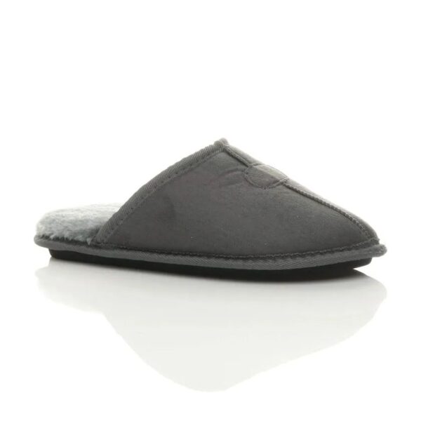 Flat Heel Faux Fur Mules Slippers - Image 2
