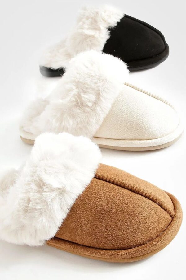 Fluffy Faux Fur Mule Slipper - Image 3