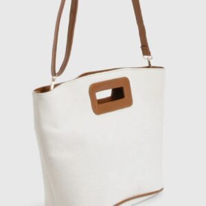 Linen Structured Clutch Bag