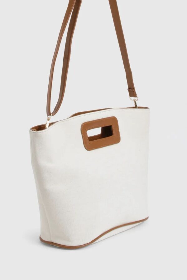 Linen Structured Clutch Bag