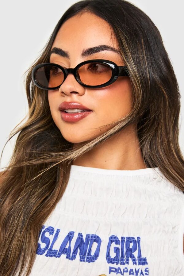 Oval Statement Framed Sunglasses