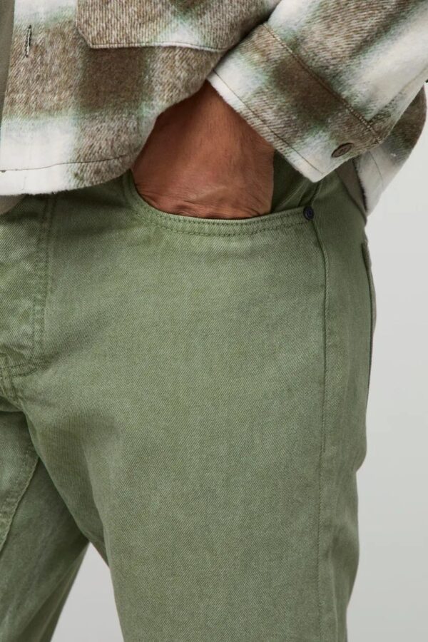 Slim Fit Subtle Ripped Tinted Jeans With Let Down Hem - Image 3
