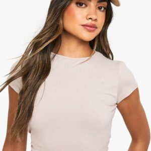 Soft Slinky Cap Sleeve Crew Neck Top