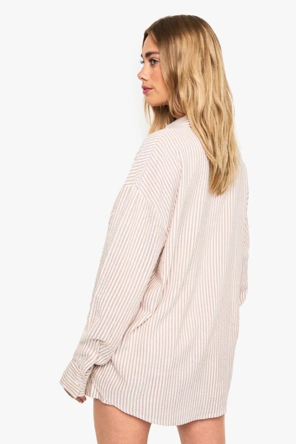 Textured Stripe Relaxed Fit Shirt - Image 4